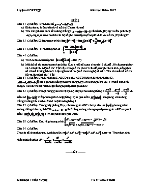 Đề ôn thi Đại học. cao đẳng môn Toán